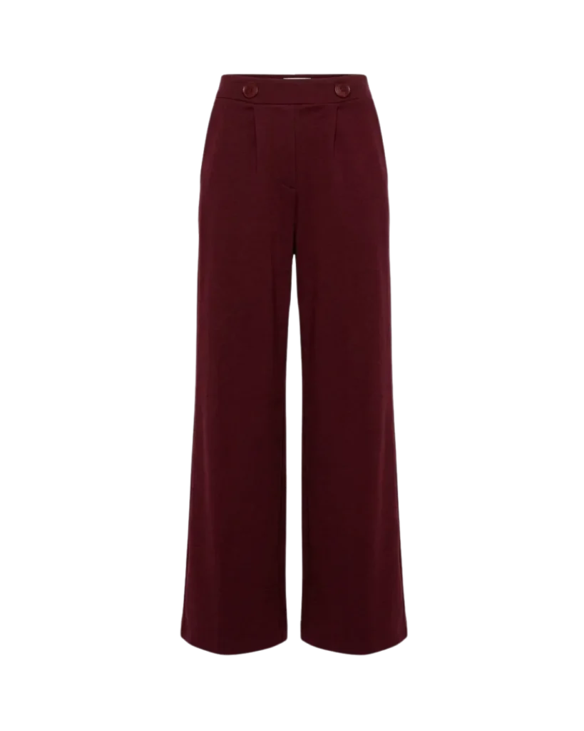 Weite bordeauxfarbene Hose Tailored Business von Blutsgeschwister