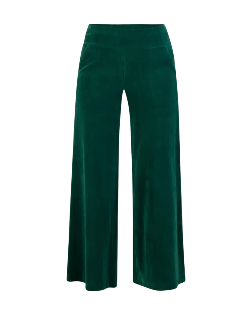 Weite dunkelgrüne Culotte Jolly Marleen aus Cord von Blutsgeschwister