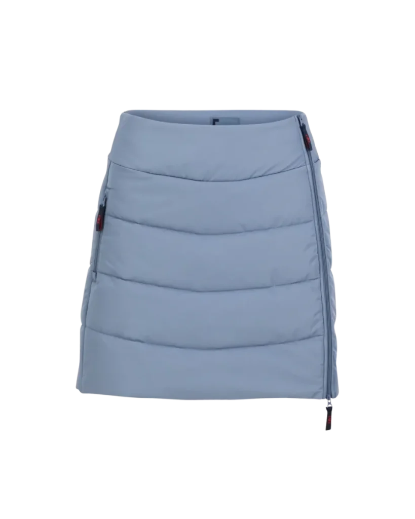 Hellblauer gesteppter Winterrock No Down Zipn Zap von Blutsgeschwister