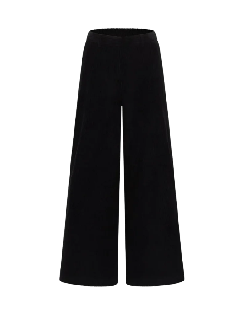 Schwarze weite Cordhose Paolaa von Tranquillo aus Biobaumwolle