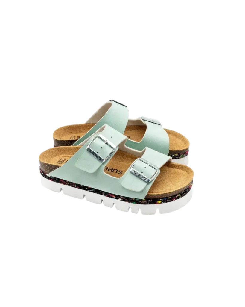 Bubbles Platform-Sandalen Türkisblau