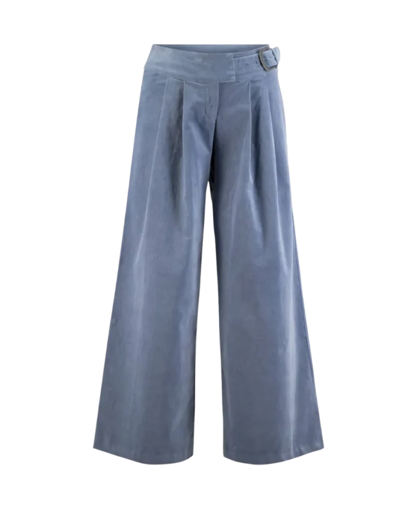Weite blaue Bundfaltenhose Winny von Blutsgeschwister